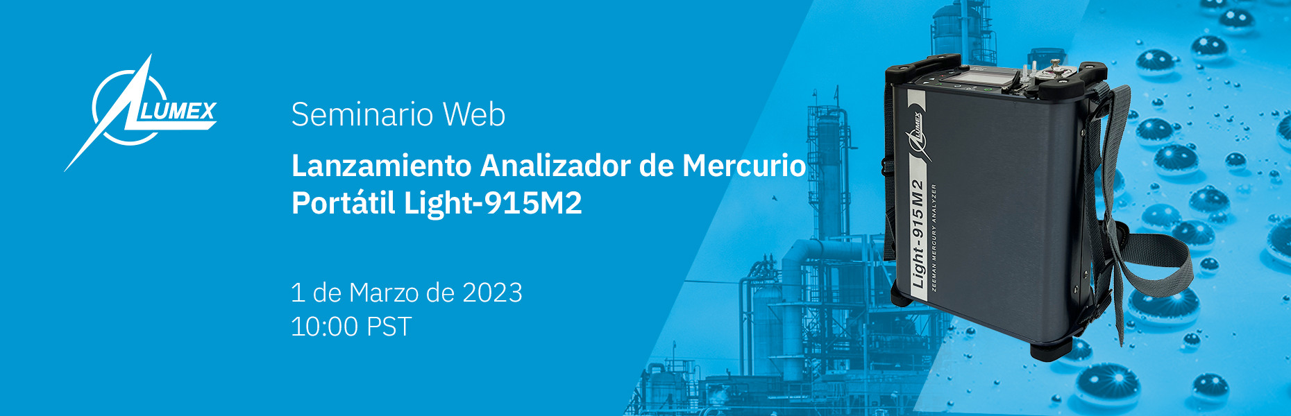 Seminario web: Lanzamiento Analizador de Mercurio Portátil Light-915M2