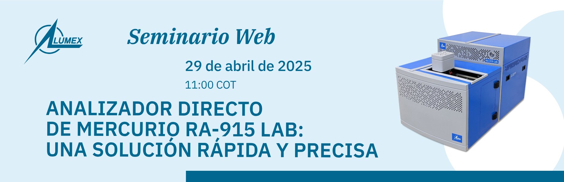 Seminario web: Analizador Directo de Mercurio RA-915 Lab: Una solución rápida y precisa
